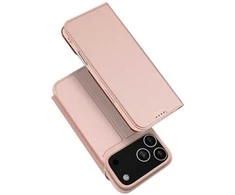 DUX DUCIS piniginės dėklas SKIN PRO, skirtas IPHONE 17 PRO, rožinis