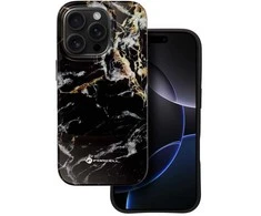 Dėklas Case for iPhone 15 PRO MAX Forcell F-Protect Mirage compatible with Magsafe Military Drop-Test juodas marble