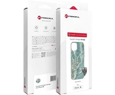Dėklas Case for iPhone 15 Forcell F-Protect Mirage compatible with Magsafe Military Drop-Test žalias marble