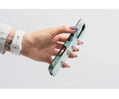 Dėklas Case for iPhone 15 PRO Forcell F-Protect Mirage compatible with Magsafe Military Drop-Test žalias marble