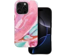 Dėklas Case for iPhone 15 Forcell F-Protect Mirage compatible with Magsafe Military Drop-Test pink marble