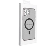 Dėklas, skirtas Samsung S26 skaidriam dėtuvės dangteliui (STR / KAMEROS APSAUGA), suderinamas su „MagSafe“ ir juodais blizgučiais.
