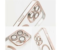 „Samsung A57 Electro Mag“ dėklas, suderinamas su „MagSafe“, rožinio aukso spalvos