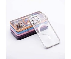 Oem ELECTRO MAG COVER dėklas suderinamas su MagSafe skirtas Samsung Galaxy S25 Edge sidabro spalvos
