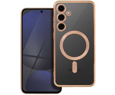 Oem ELECTRO MAG COVER dėklas suderinamas su MagSafe skirtas Samsung Galaxy S24 FE aukso spalvos