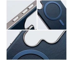 Dėklas Futerał do Samsung A57 Gentleman Mag Cover zgodny su MagSafe tamsiai mėlyna