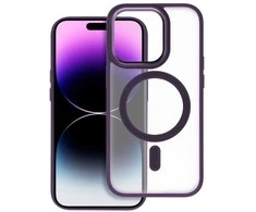 4Kom Oem MATTE MAG COVER dėklas suderinamas su MagSafe skirtas Samsung Galaxy S25 PLUS violetinės spalvos