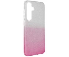 Forcell Oem SHINING Dėklas skirtas Samsung Galaxy S25 Plus skaidrus rožinės spalvos