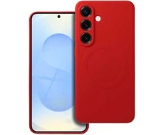 Oem Silikoninis MAG COVER dėklas suderinamas su MagSafe skirtas Samsung Galaxy S25 Edge red