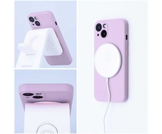 Oem Dėklas na Samsung A37 Silicone Mag Cover zgodne su MagSafe (camera protection) rožinė