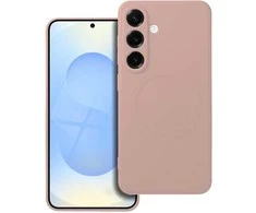 Oem Silikoninis MAG COVER dėklas suderinamas su MagSafe skirtas Samsung Galaxy S25 Edge rožinės spalvos