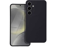 Oem SILICONE MAG COVER dėklas suderinamas su MagSafe skirtas Samsung Galaxy S25 Plus juodos spalvos