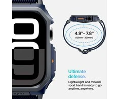 „Spigen Lite Fit Pro“ dirželis, skirtas „Apple Watch 10“ (46 mm), tamsiai mėlynas, Mėlyna