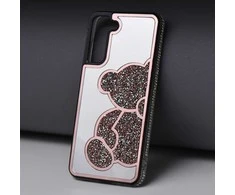 4Kom Oem TEDDY BEAR Dėklas skirtas Samsung Galaxy S25 rožinės spalvos