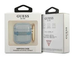 Guess GUA2HHTSB AirPods dėklas mėlynos spalvos Strap Collection