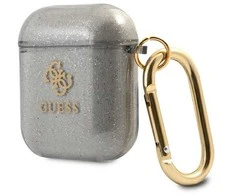 Guess dėklas, skirtas Airpods GUA2UCG4GK juodos spalvos Glitter Collection