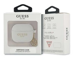 Dėklas GUESS GUA3LSC4EG AIRPODS 3 COVER GRAY/GRAY SILICONE CHARM 4G COLLECTION