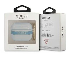 Apple AirPods 3 ausinių dėklas Guess AirPods Strap Collection (GUA3HHTSB) mėlynos spalvos