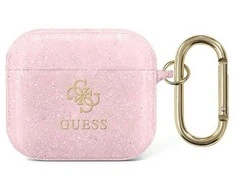 Guess GUA3UCG4GP AirPods 3 dėklas rožinės spalvos Glitter Collection