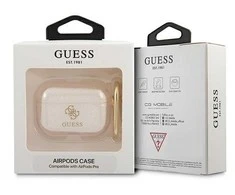 Guess GUAPUCG4GD AirPods Pro dėklas aukso spalvos Glitter Collection