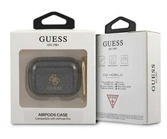 Dėklas GUESS GUAPUCG4GK AIRPODS PRO COVER JUODA/Juodas GLITTER COLLECTION