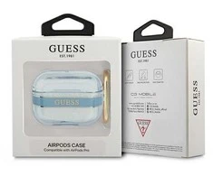 Guess GUAPHHTSB AirPods Pro dėklas mėlynos spalvos Strap Collection