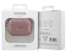 Guess 4G Glitter Flake - dėklas skirtas Apple AirPods Pro 2 (Rožinė)