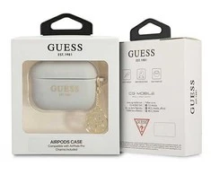 GUESS GUAPLSC4EG AIRPODS PRO COVER GRAY/GRAY SILICONE CHARM 4G COLLECTION