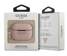 Apple AirPods Pro Guess silikoninis Glitter (GUAPSGGEP) ausinių dėklas rožinės spalvos