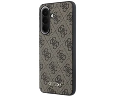 Guess PU 4G Metal Classic Logo dėklas skirtas Samsung Galaxy A57 rudos spalvos