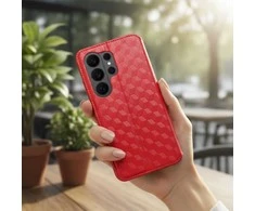 Oem Dėklas su klapką na Samsung S26 Cubic Book raudona