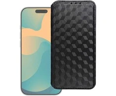 Dėklas su klapką na Xiaomi Redmi NOTE 15 PRO Plus 5G Cubic Book juoda