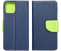 Oem FANCY Book dėklas skirtas Samsung Galaxy S25 Plus mėlynos spalvos / lime