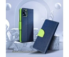 Oem FANCY Book dėklas skirtas Xiaomi Redmi Note 14 5G mėlynos spalvos / lime