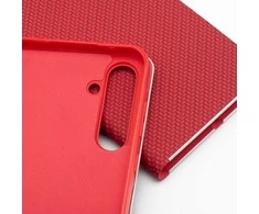 Dėklas Oem LUNA Book Carbon skirtas Samsung Galaxy A56 5G raudonas
