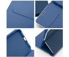 Dėklas Oem LUNA Book Carbon for Xiaomi 14T mėlynos spalvos