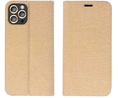 Dėklas Oem LUNA Book Gold skirtas Samsung Galaxy S25 Edge aukso spalvos