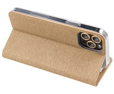 Dėklas Oem LUNA Book Gold skirtas Samsung Galaxy S25 Ultra aukso spalvos