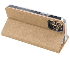 Dėklas Oem LUNA Book Gold skirtas Samsung Galaxy A56 5G aukso spalvos