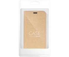 Dėklas Oem LUNA Book Gold skirtas Xiaomi Redmi Note 14 4G (GLOBAL - 163,25mm x 76,55mm x 8,16mm) aukso spalvos