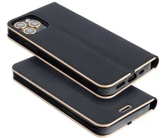 Dėklas Forcell Oem LUNA Book Gold skirtas Xiaomi Redmi 14C juodos spalvos