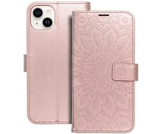 OEM MEZZO atverčiamas dėklas IPHONE 14 Plus mandala rožinis auksinis