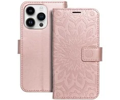 OEM MEZZO dėklas IPHONE 14 Pro telefonui, mandala rožinis, auksinis