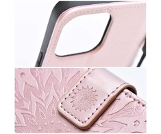 Forcell Oem MEZZO Book dėklas skirtas Samsung Galaxy S25 mandala rožinio aukso spalvos