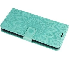 Oem MEZZO Book dėklas skirtas Xiaomi Redmi 14C mandala žalios spalvos