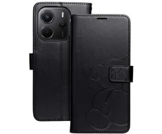 Greengo Oem MEZZO Book dėklas skirtas Xiaomi Redmi Note 14 4G (GLOBAL - 164,84mm x 78,15mm x 8,16mm) teddy bear juodos spalvos