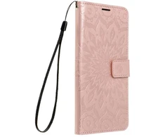 Oem MEZZO Book dėklas skirtas Xiaomi Redmi Note 14 5G mandala rožinio aukso spalvos