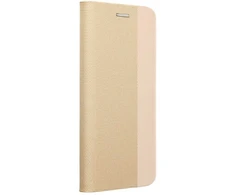 Dėklas su klapką na Samsung A57 5G Sensitive Book auksinė