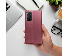 Oem SMART MAGNETO Book dėklas skirtas Xiaomi Redmi Note 14 Pro 5G / 14 Pro Plus 5G burgundy