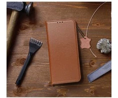 Oem SMART Pro Book leather dėklas skirtas Samsung Galaxy S25 Edge rudos spalvos